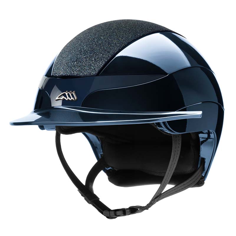Equiline XANTO Reithelm mit Swarovski-platte und Logo - Standardvisier - 3241