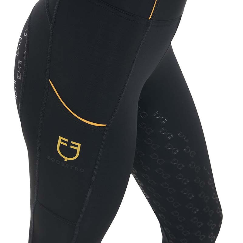 Equestro Damen Winterreitleggings mit Vollbesatz und Fleecefutter - 9784