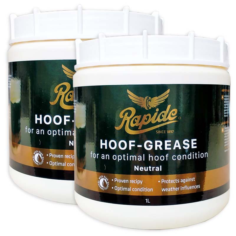 Satz 2 Stück Art. 0827 Huffett Rapide Hoof Grease zu 1 L - 8302