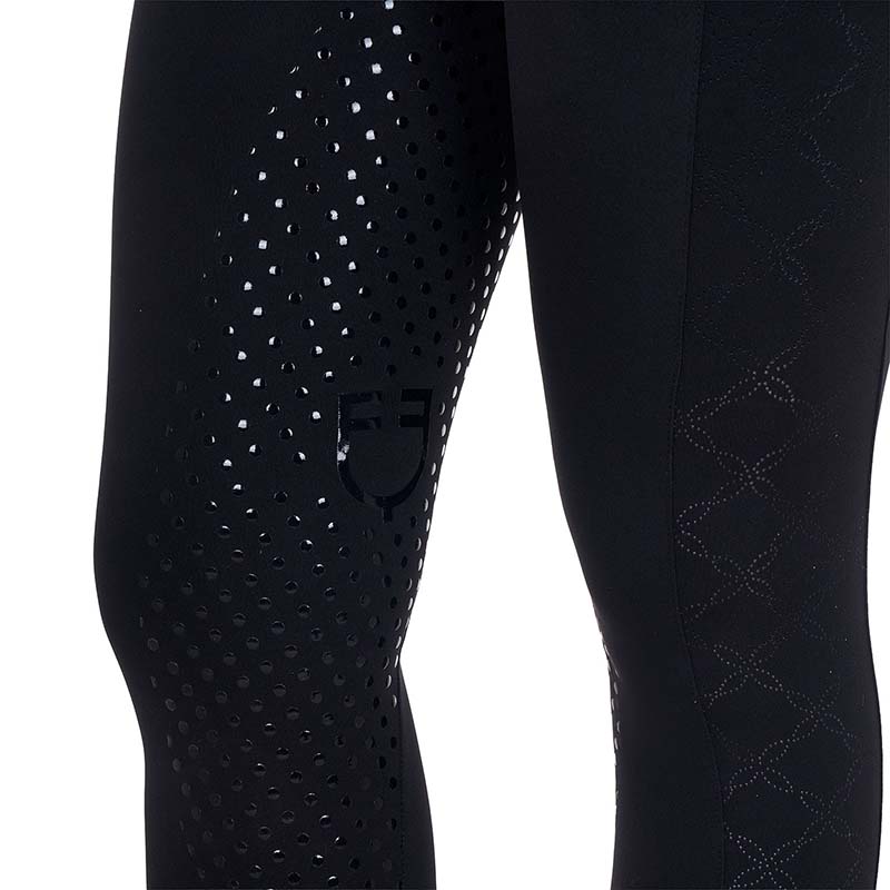 Equestro Damen Reitleggings Full Grip für Sommer mit perforiertem Einsatz - 9787