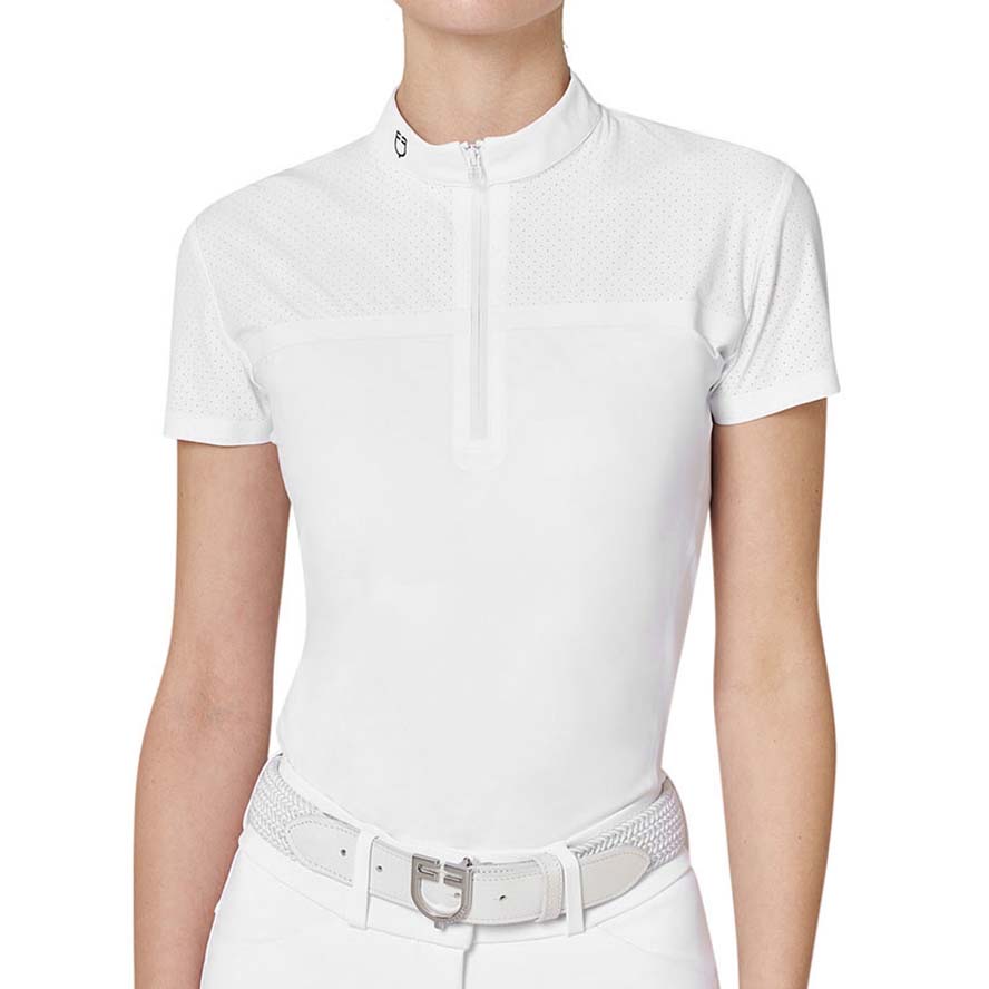 Equestro Ridertechnology Damen Wettbewerbspolo aus Perforiertem Stoff - 9931
