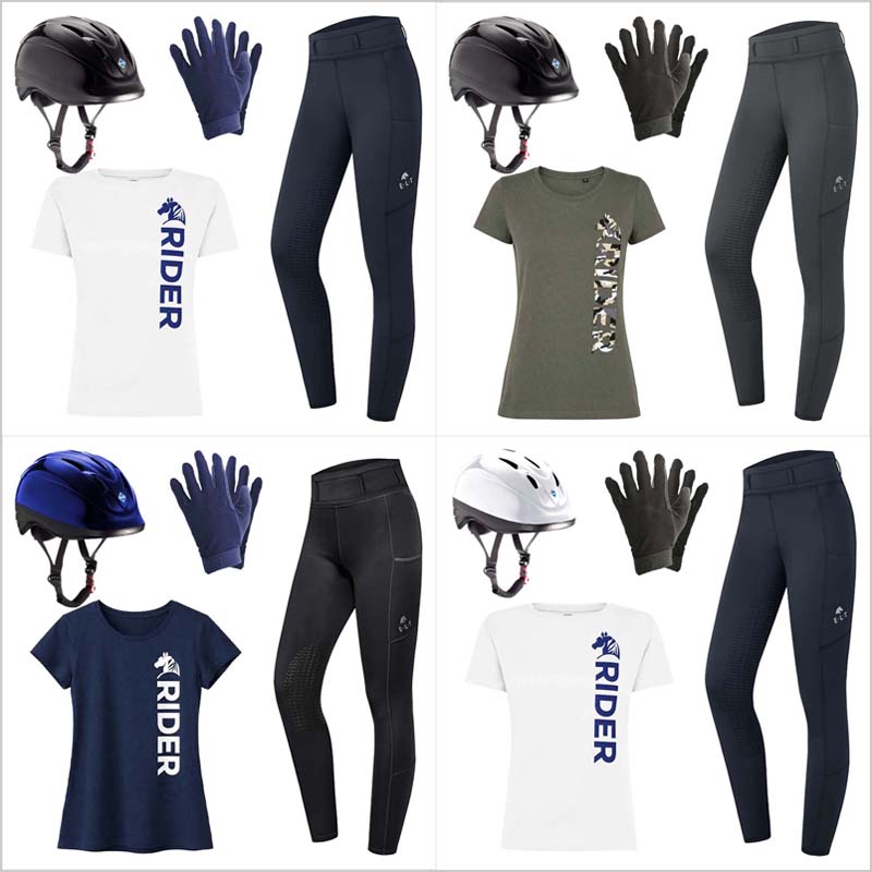Komplettset Damen Reitbekleidung Englischreiten - für Anfängerinnen und Reiterinnen - 8190