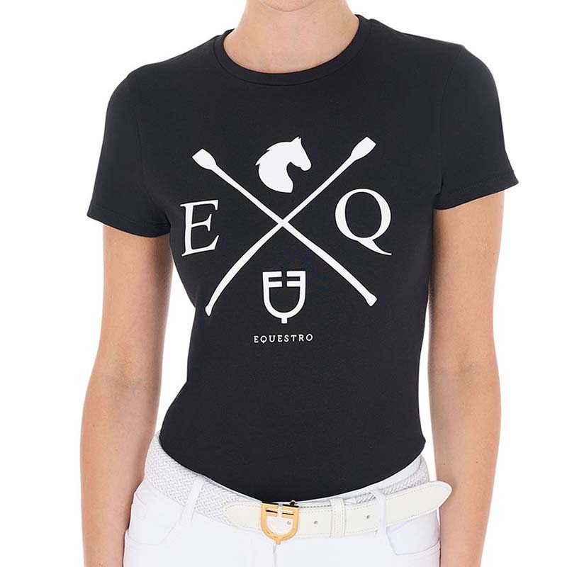 Equestro Damen-T-Shirt mit Ikonen-Print - 9901