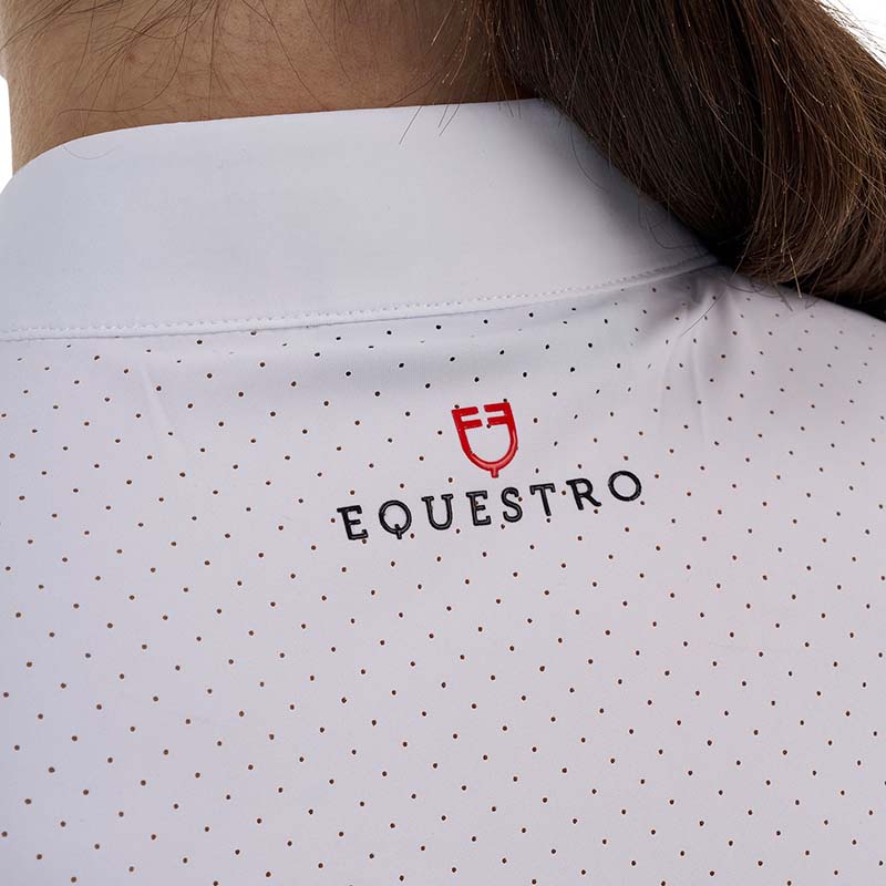 Equestro Ridertechnology Damen Wettbewerbspolo aus Perforiertem Stoff - 9931