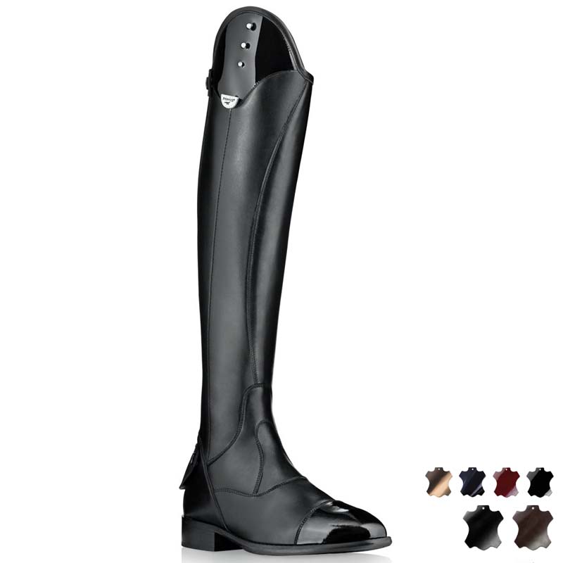 Super elastic stiefel pioneer im weichen leder und varnisch mit swarovski modell eris