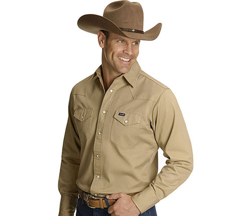 Herren Western Arbeitshemd Wrangler Aus Schwerer Baumwolle Aus Den U S A Myselleria