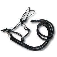 KNOTENHALFTER MIT ZÜGEL UND KARABINER