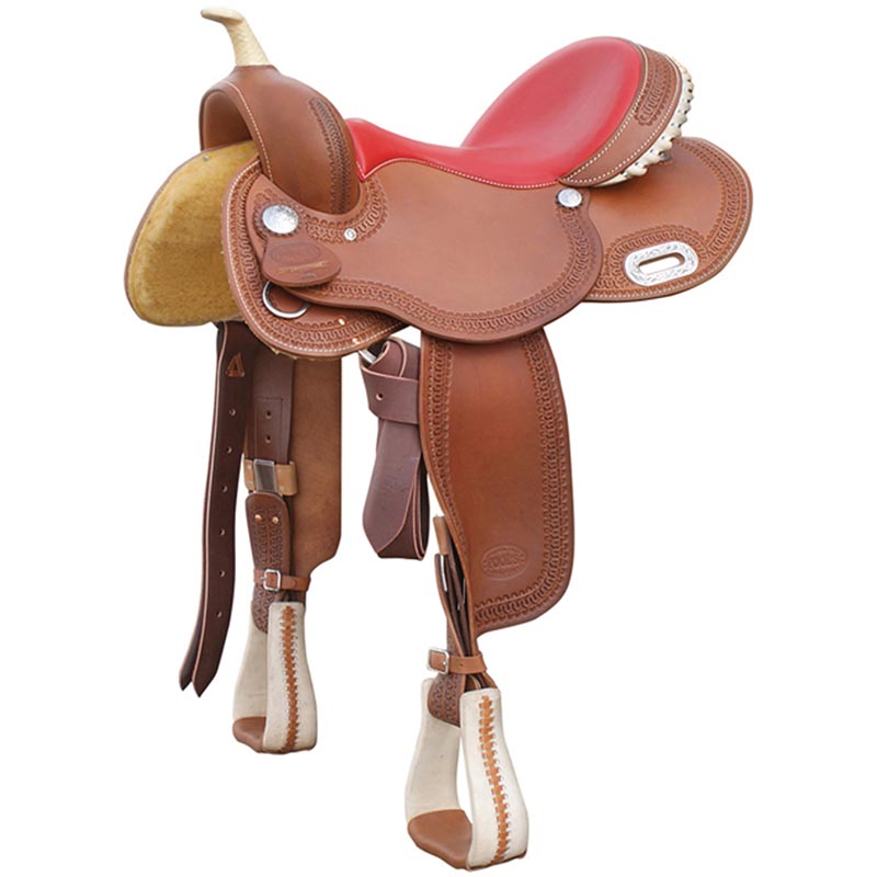 Westernsattel pool’s barrel roter sitz