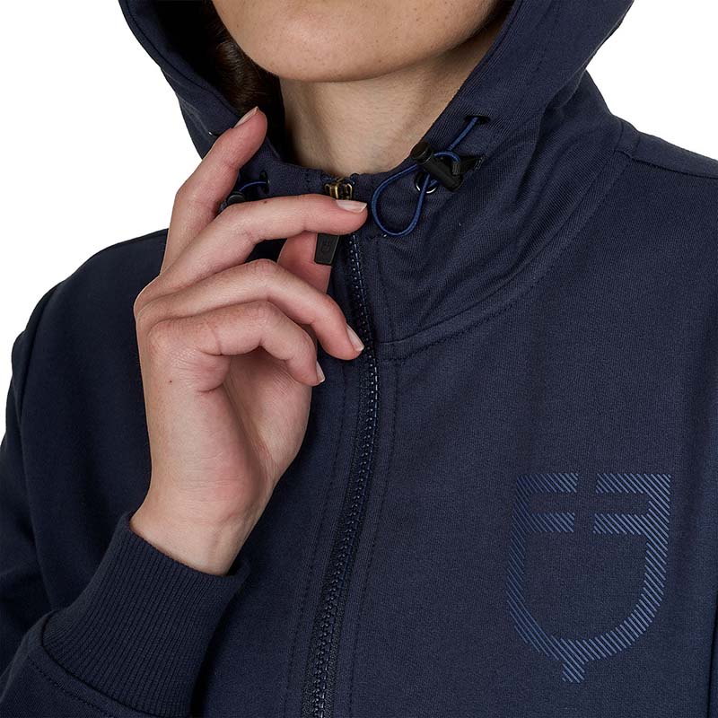 Damen Kapuzenpullover Equestro aus Baumwolle mit verstellbarer Kapuze - 9743