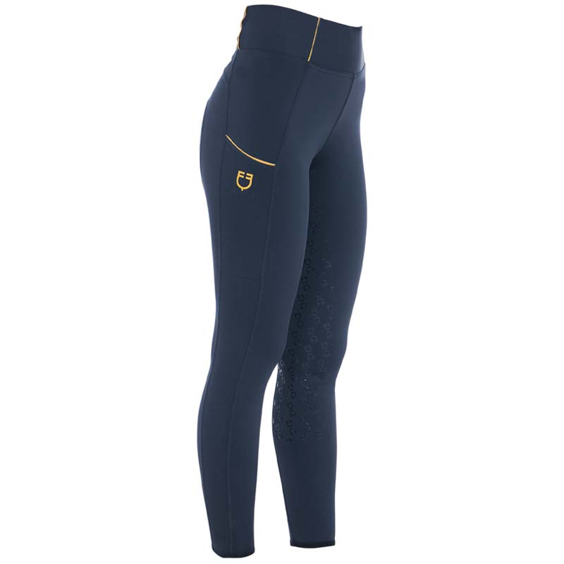 Equestro Damen Winterreitleggings mit Vollbesatz und Fleecefutter - 9784