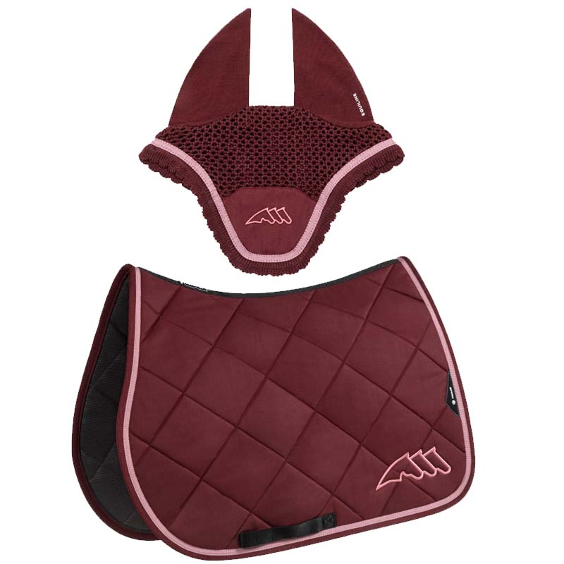 Equiline Chroma Set Satteldecke und Fliegenhaube mit farbigem Band - 3469
