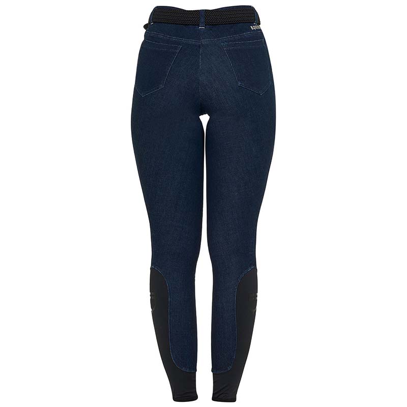 Damen Reithose Equestro Jeansoptik mit Kniegrip - 9985