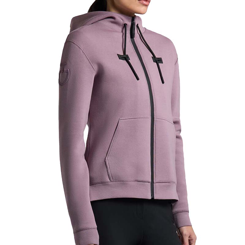 Cavalleria toscana damen-kapuzenpullover aus baumwolle, rosa
