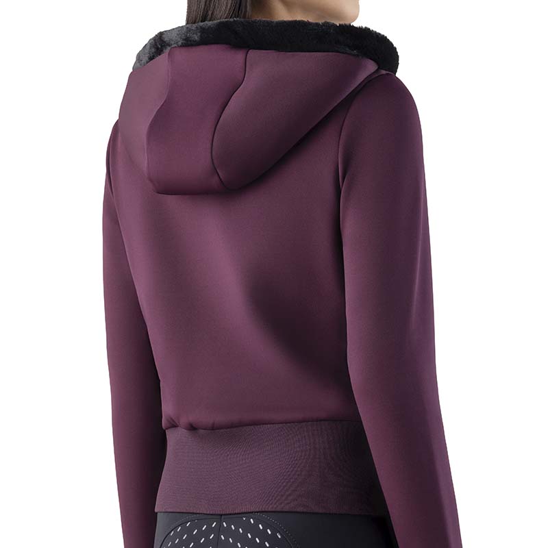Equiline Damen-Kurzhoodie mit Kunstpelz-Futter - 9274