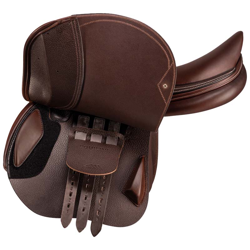 Springsattel VALOR JMP PRINT aus geprägtem Leder - Equiline Saddle Division - 2709