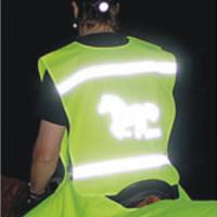 GELBES GILET MIT RÜCKSTRAHLER FÜR SPAZIERRITTE