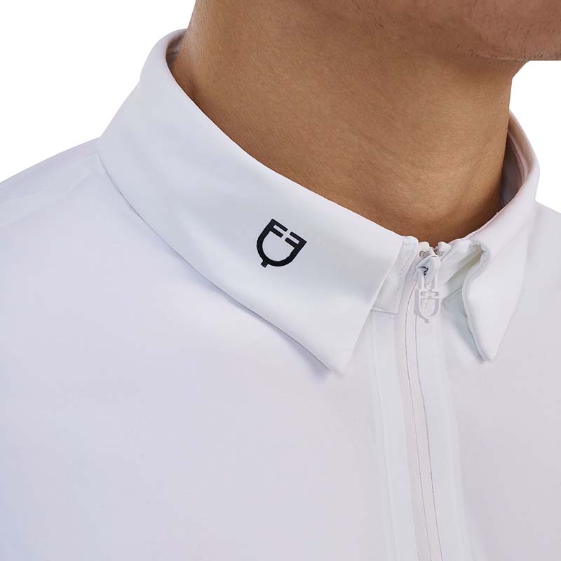 Herren Kurzarm Turnierpolo Equestro Ridertechnology mit Reissverschluss - 9951