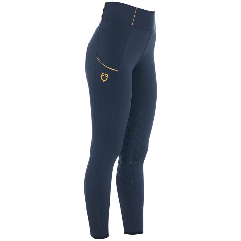 Equestro Damen-Reitleggings mit Hohem Bund Full Grip