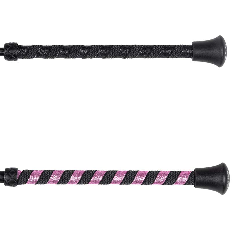 Kurze Reitgerte Equiline 65 cm mit Glitzergriff - 9254