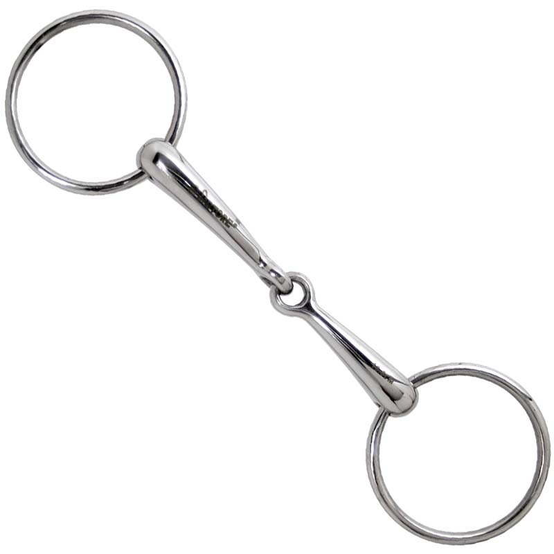 Metalab jointed snaffle ring bit mit satin mundstück