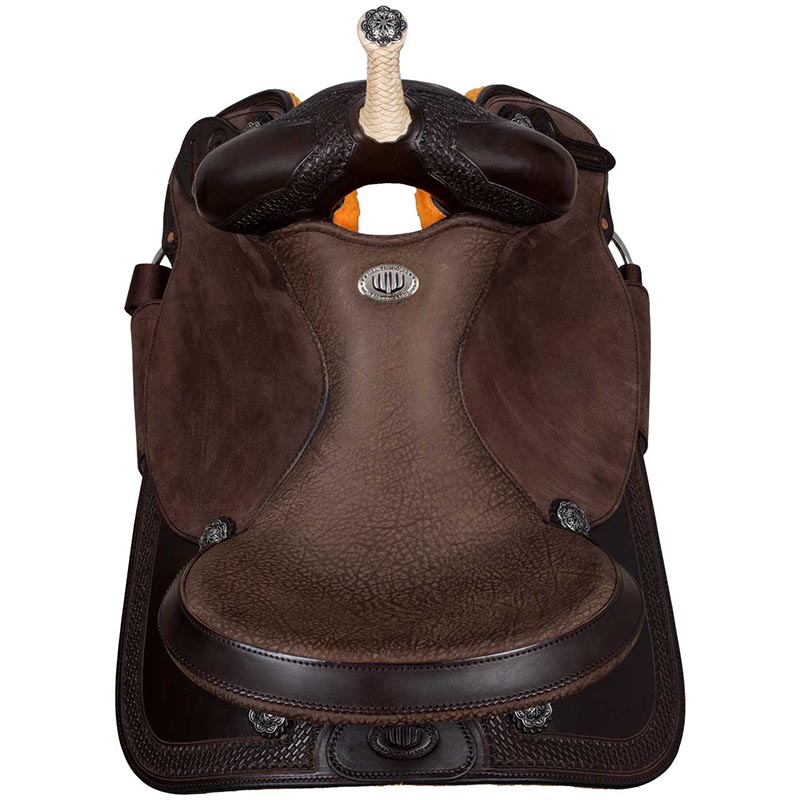 West Wood Western-Sattel Basic Barrel MJ Brown mit Korbdekoration - 4913