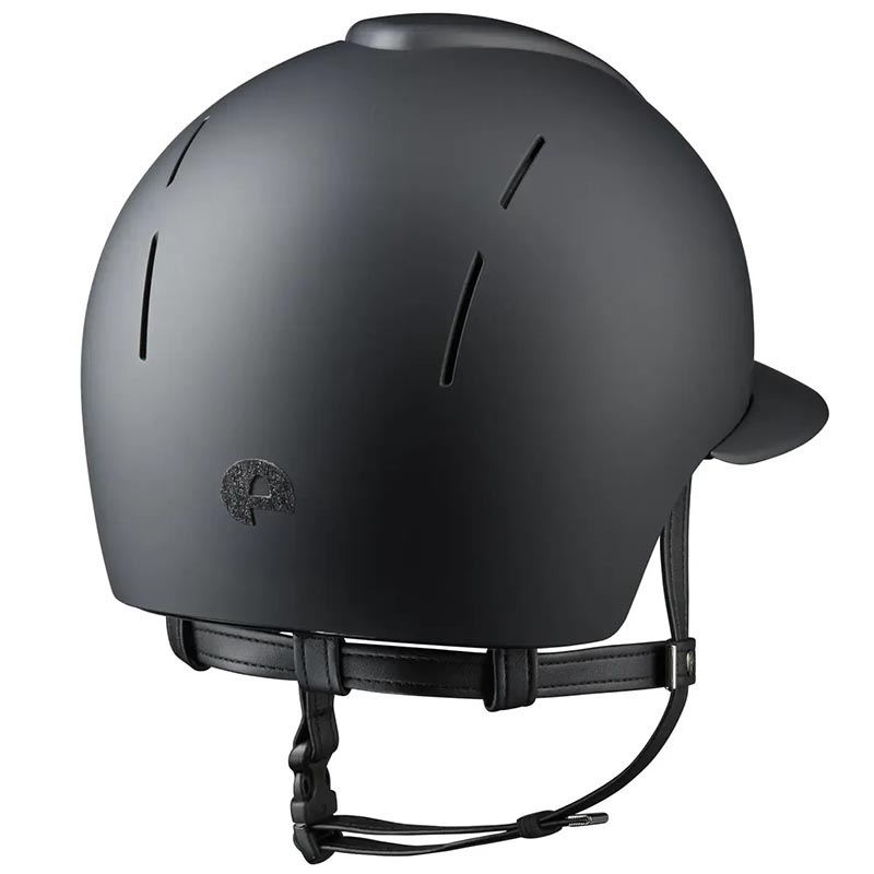 KEP Smart Nova Textile STAR Polo Reithelm - breites Visier, matt mit funkelndem Stoff - 3237