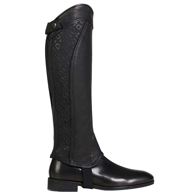 Equestro Unisex-Leder-Mini-Chaps VESPUCCI mit Logoeinsatz - 3551