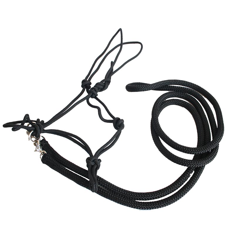 Knotenhalfter mit zÜgel und karabiner - 4349