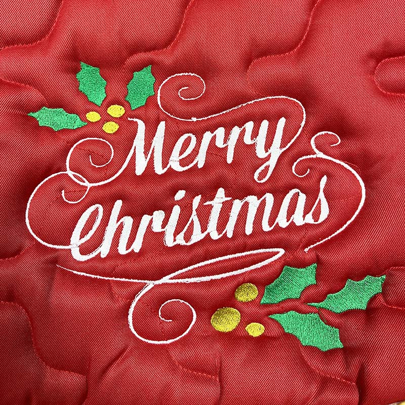 Englische schabracke mit weihnachtsstickerei xmas-linie - 9990