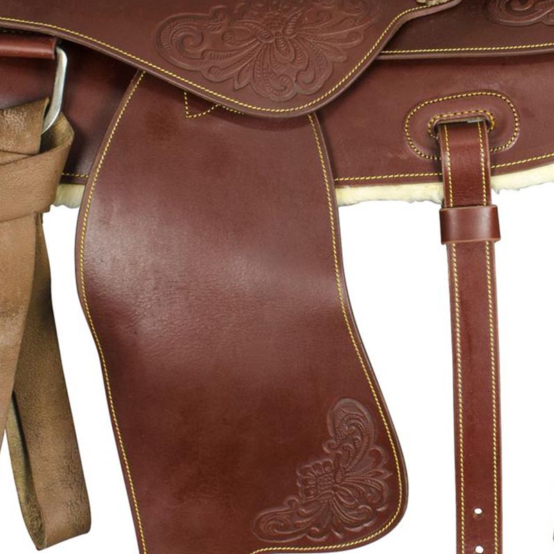 Westernsattel Lakota Gefettet Leder Rund Skirt - 4869