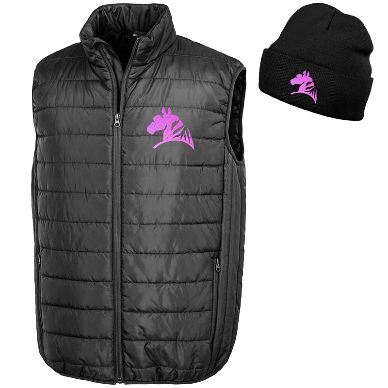 Set Sunisex Weste und Wintermütze mit My Selleria Stickerei Lifestyle Line - 8331