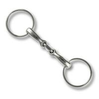 EINFACH GEBROCHENES GEBISS VOLL AUS EDELSTAHL CURVED MOUTH MIT ZENTRALER OLIVE