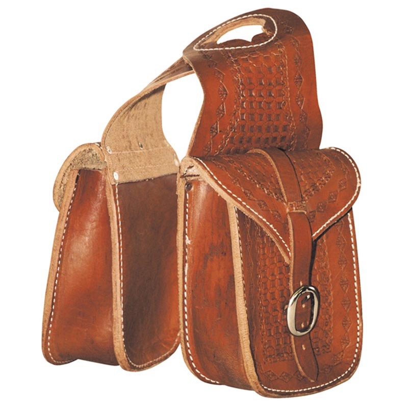 Satteltaschen Lakota Leder Basket Vorne