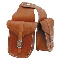 SATTELTASCHEN LAKOTA LEDER BORDER STAMP VORNE