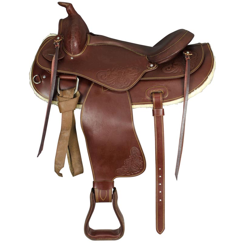 Westernsattel Lakota Gefettet Leder Rund Skirt - 4869