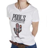 POOL'S DAMEN SLIM FIT T-SHIRT MIT CACTUS