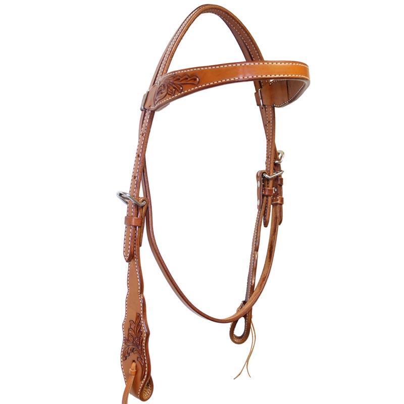 Zaum Western Leder Flower Zweifarbig
