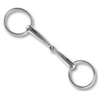 METALAB JOINTED SNAFFLE RING BIT MIT SATIN MUNDSTÜCK