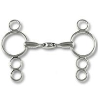 PESSOA GAG BIT EDELSTAHL-DOPPELGELENK 4 RING CHEEKS