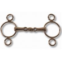 PESSOA GAG BIT EDELSTAHL-DOPPELGELENK 3 RING CHEEKS