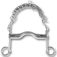 METALAB WEYMOUTH PELHAM BIT WITH LONG CHEEKS SUPER LIGHT DRESSAGE