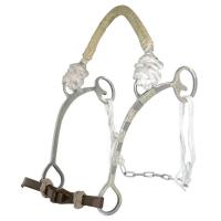 BIT HACKAMORE MIT BOSAL RAWHIDE UND KETTE