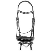 ENGLISCHES ZAUM EQUESTRO NEW CRYSTAL UND GUMMI REINS