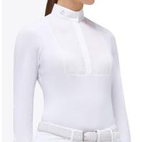 WETTBEWERB HEMD CAVALLERIA TOSCANA PLEATED JERSEY DAMEN