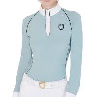WETTKAMPF-POLOSHIRT EQUESTRO LANGARM DAMEN