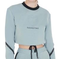 EQUESTRO KURZES RUNDHALS-SWEATSHIRT DAMEN