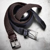 GEFLOCHTENER ELASTISCHER GÜRTEL UNISEX MIT ENDTEILE AUS ECHTEM LEDER EQUILINE ONE