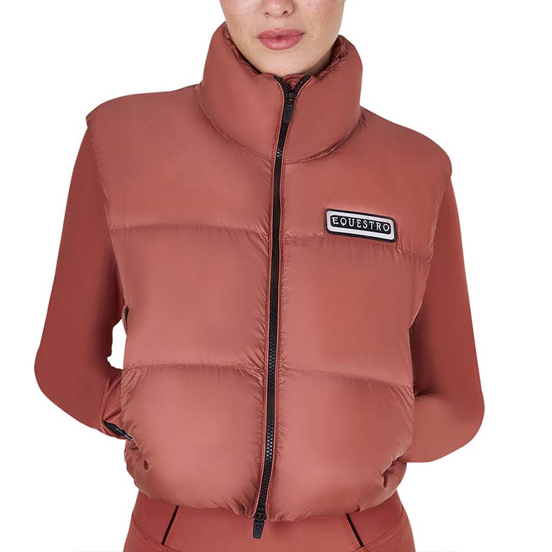 Equestro Damen Kurzsteppweste Bomber-Stil - 9850