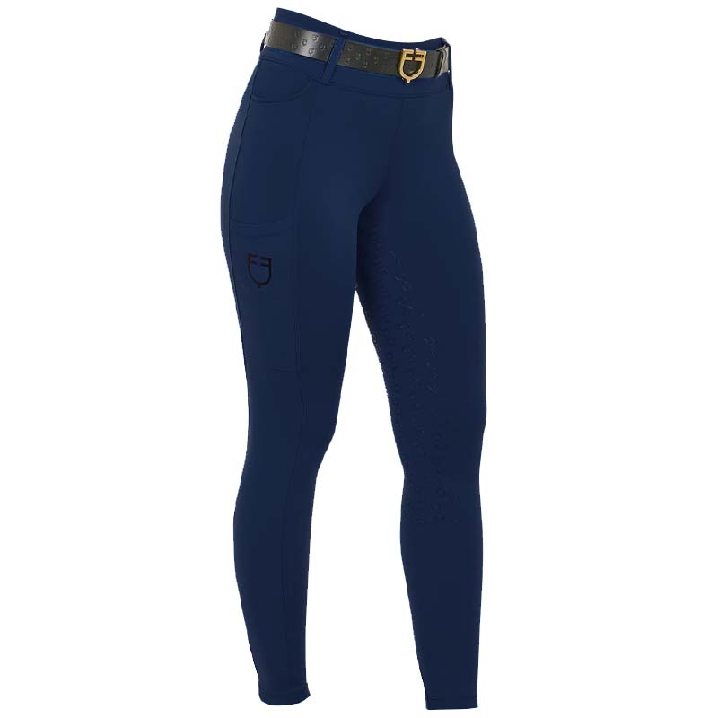 Equestro Damen Reitleggings mit Full-Grip, Hoher Bund und Gürtelschlaufen - 9765
