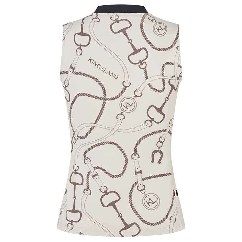 Training Damen-Poloshirt ohne Ärmel Kingsland KL Larissa mit Muster - 9358